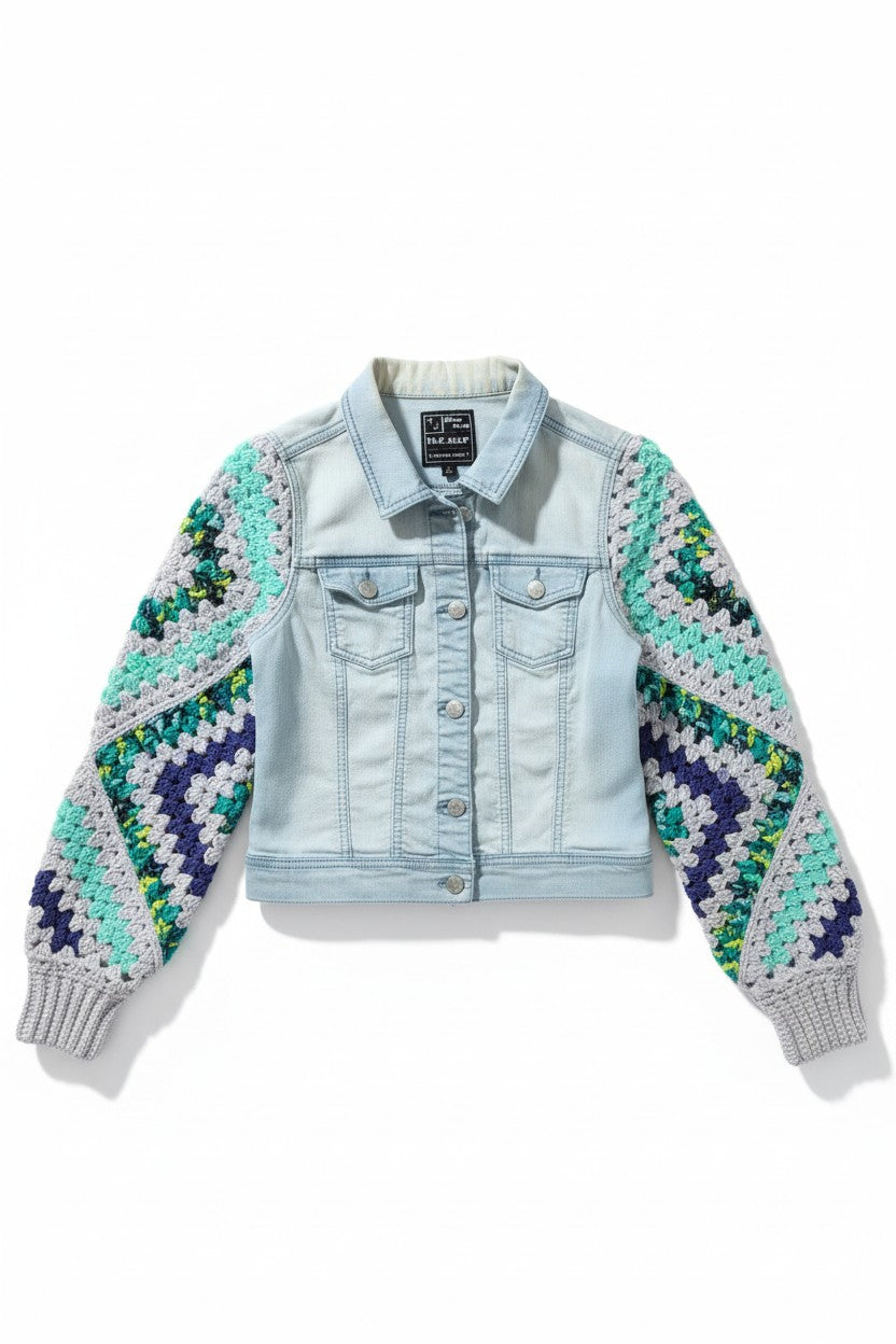 Turquoise Tides Denim Jacket